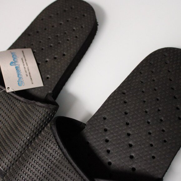 Showaflops Black Slide Anti-Slip Shower Sandals Mens Black Size 13/14 NWT - Picture 3 of 8